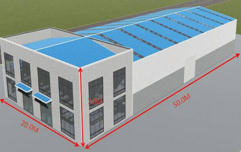 Niedrogie budynki metalowe warsztaty hangar ramy stalowe prefabrykowane konstrukcje stalowe magazyn
